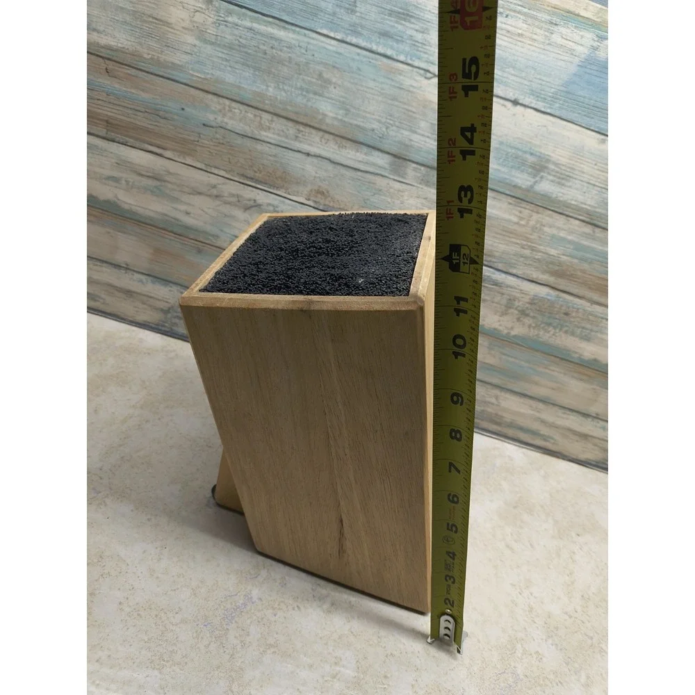 Kapoosh Batonnet Knife Block Light Oak WoodGrain with Flex‎ Rod Technology